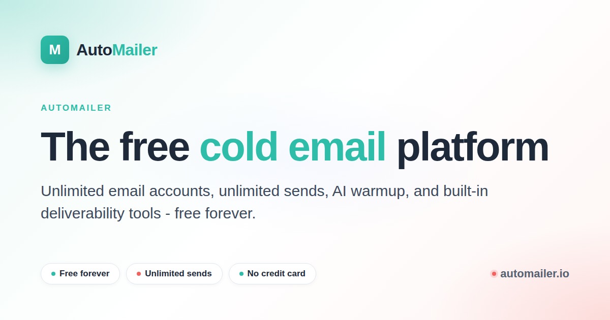 AutoMailer – The Complete Cold Email Tool Built for Automated Outreach ...